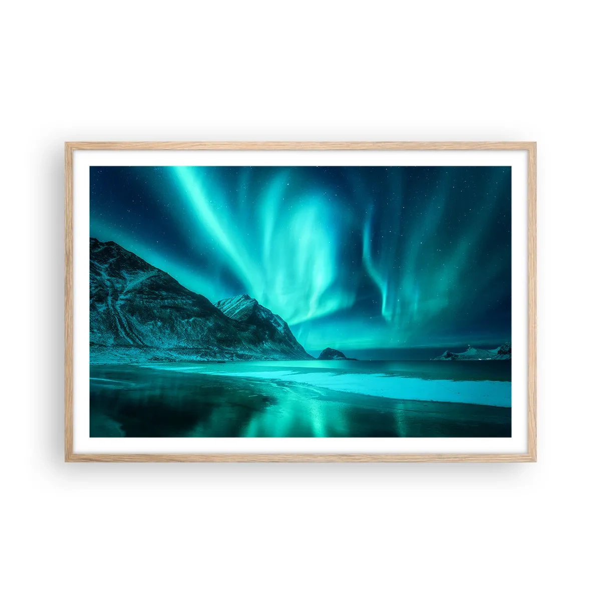 Poster in cornice rovere chiaro - Miracolo del Nord - 91x61 cm