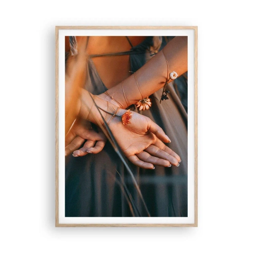 Poster in cornice rovere chiaro - Legata alla natura - 70x100 cm