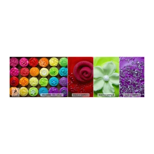 Campione di Fotomurale Adesivo Deluxe Sticker - Ognuno è differente, tutti sono buoni - Gastronomia, biscotti colorati, 3D - 100x30 cm