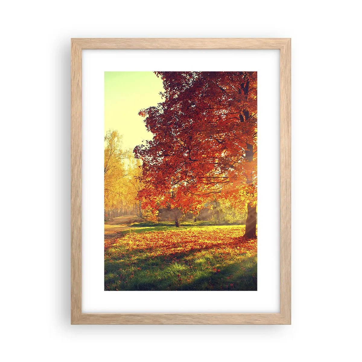 Poster in cornice rovere chiaro - Rosso è bello - 30x40 cm