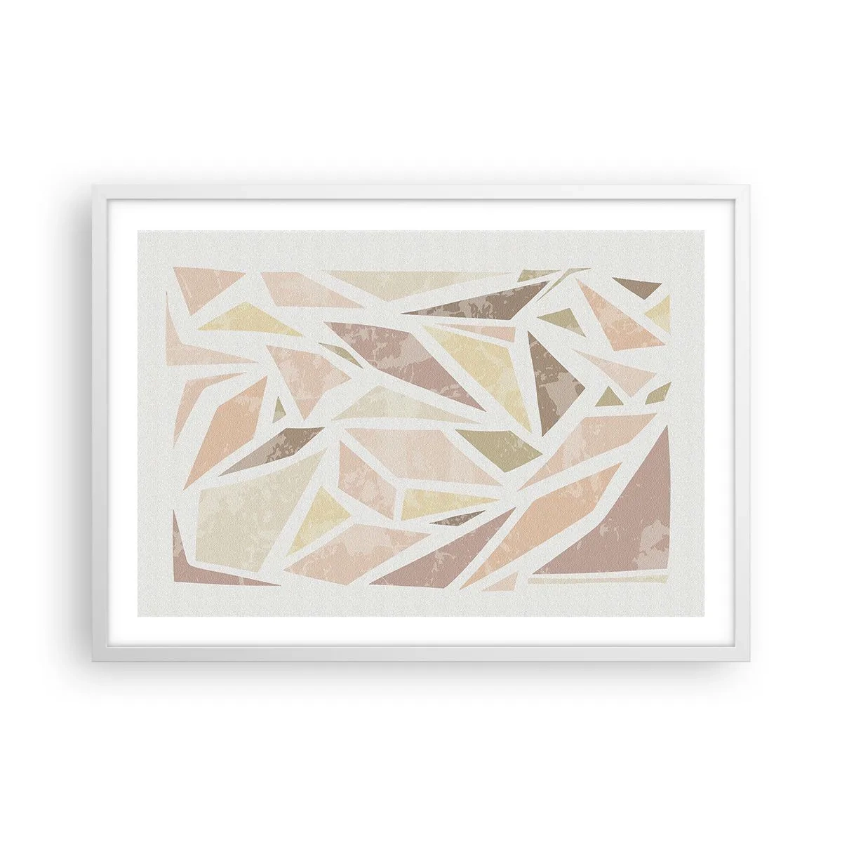 Poster in cornice bianca - Composizione da vetrata - 70x50 cm