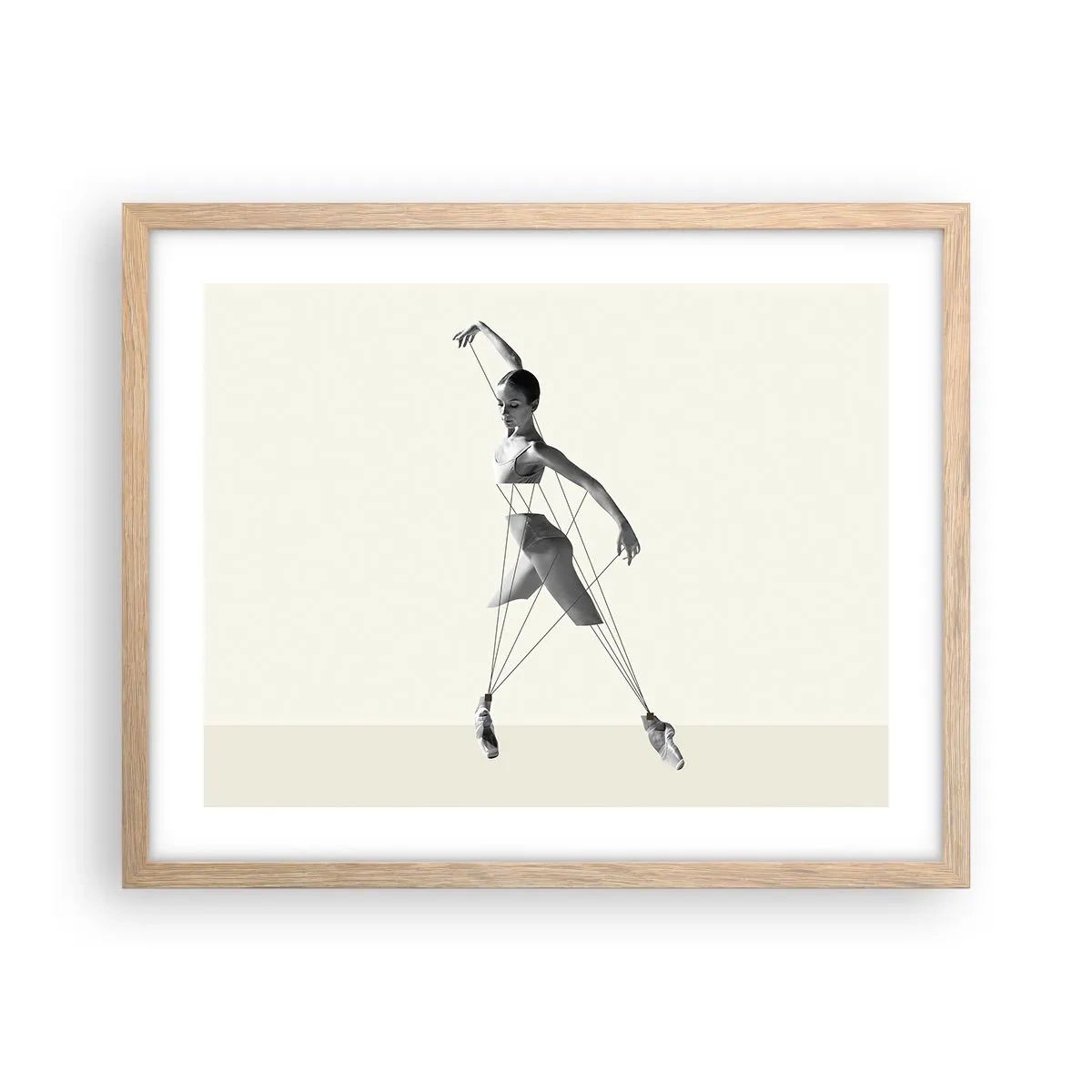 Poster in cornice rovere chiaro - Nel teatro del mondo - 50x40 cm