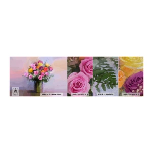 Campione di Fotomurale Premium Sand - Bellezza immobile - Vaso con fiori, Mazzo di fiori, Pezzo - 100x30 cm