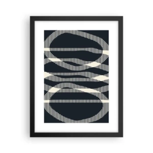 Poster in cornice nera - Tentativo di rompere l'oscurità - 30x40 cm