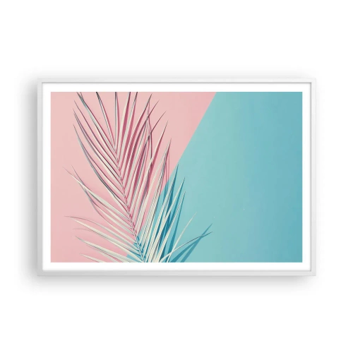Poster in cornice bianca - Impressione tropicale - 100x70 cm