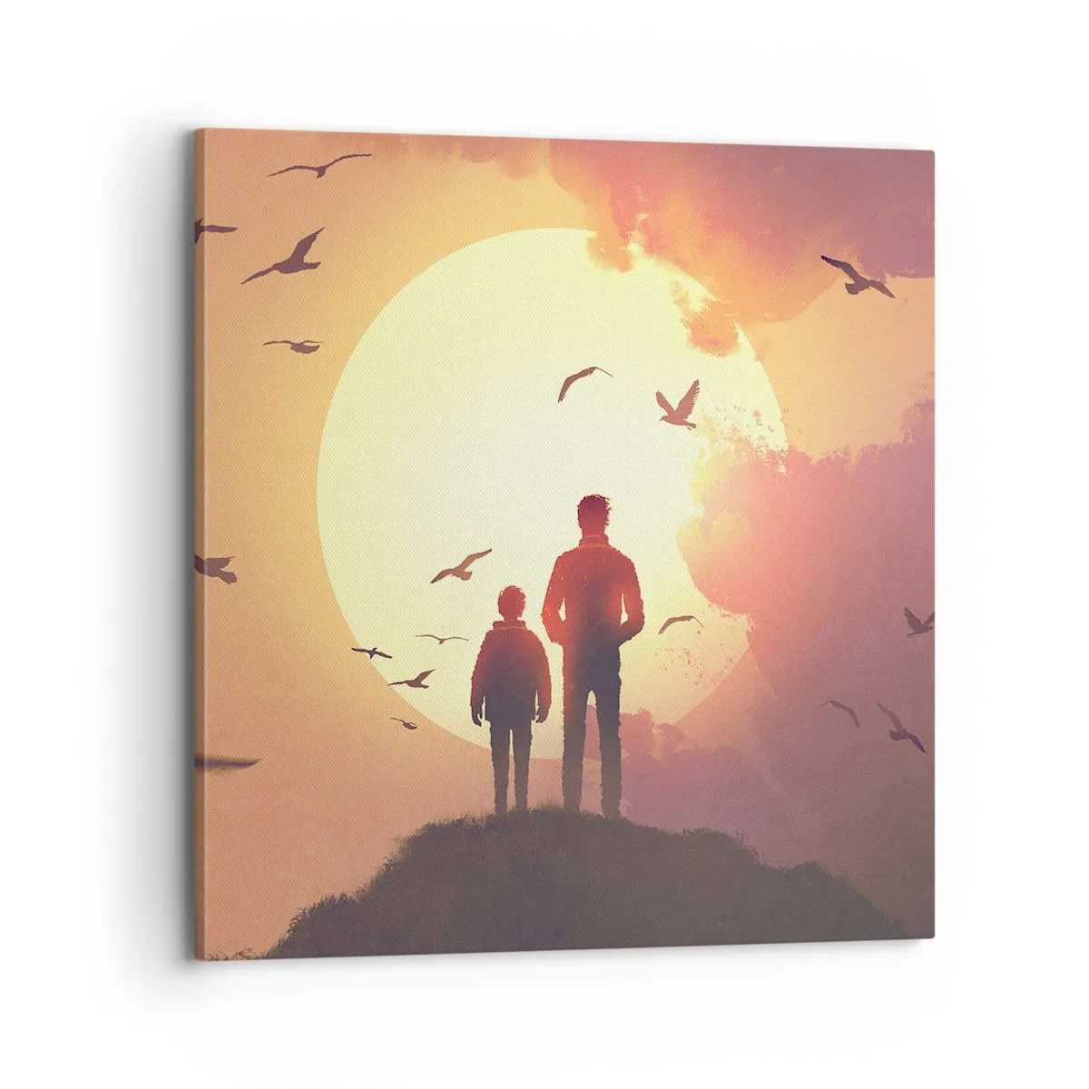 Quadro su tela - Stampe su Tela - Faccia a faccia con il sole - 70x70 cm