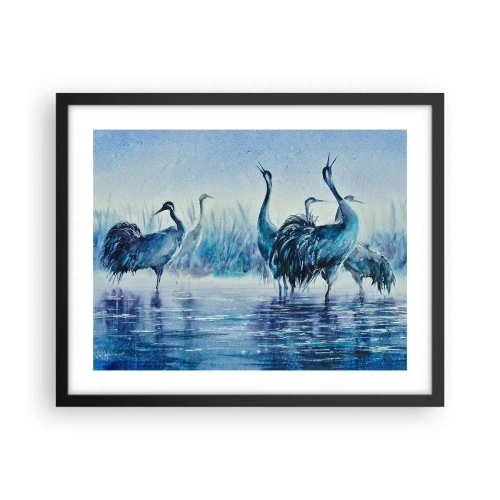 Poster in cornice nera - Incontro mattutino - 50x40 cm