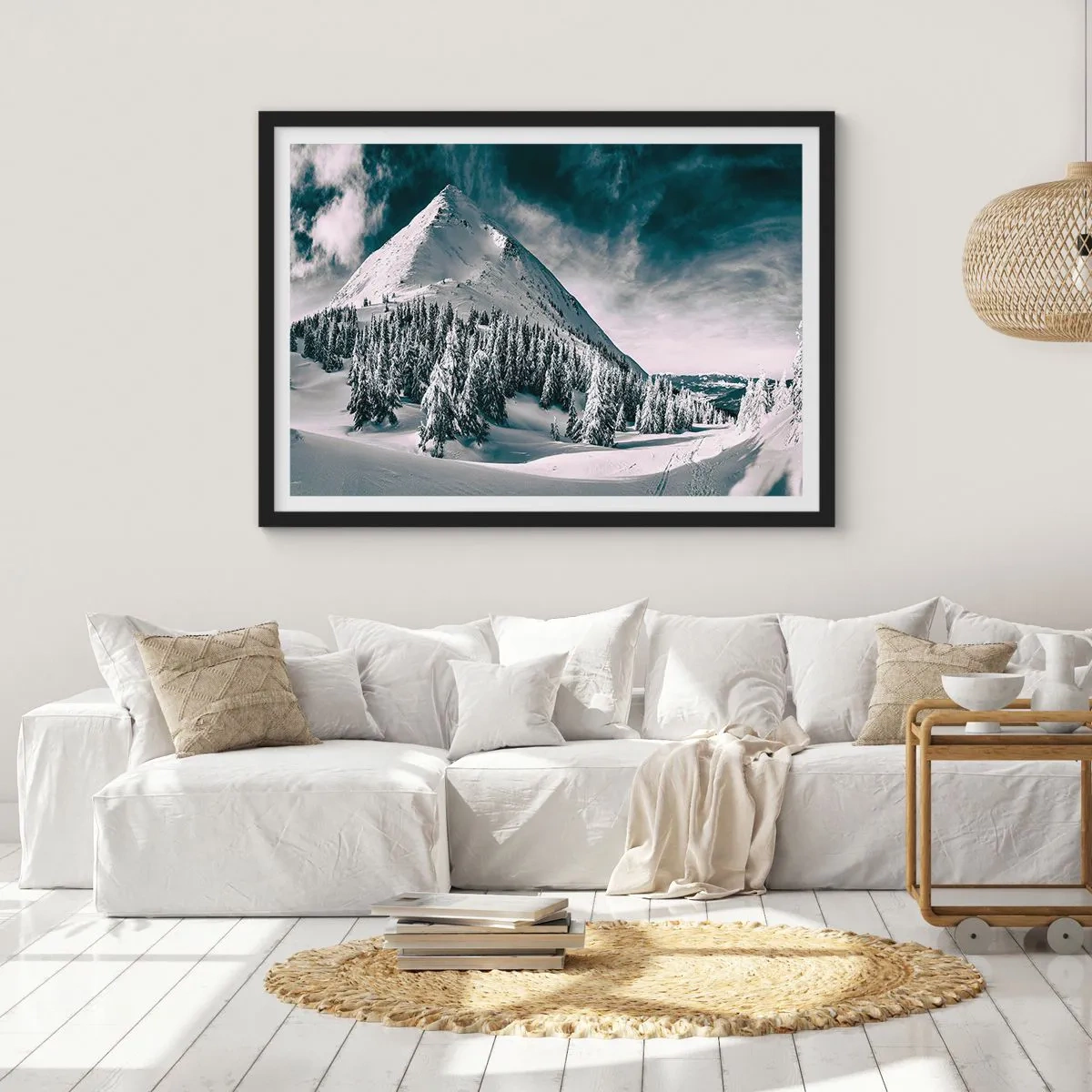 Poster in cornice nera - Il paese della neve e del ghiaccio - 91x61 cm