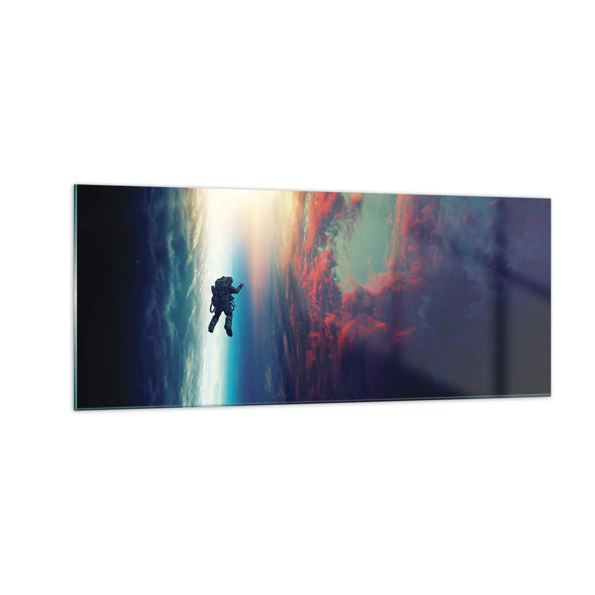 Quadro su vetro - Affrontando l'universo - 100x40 cm