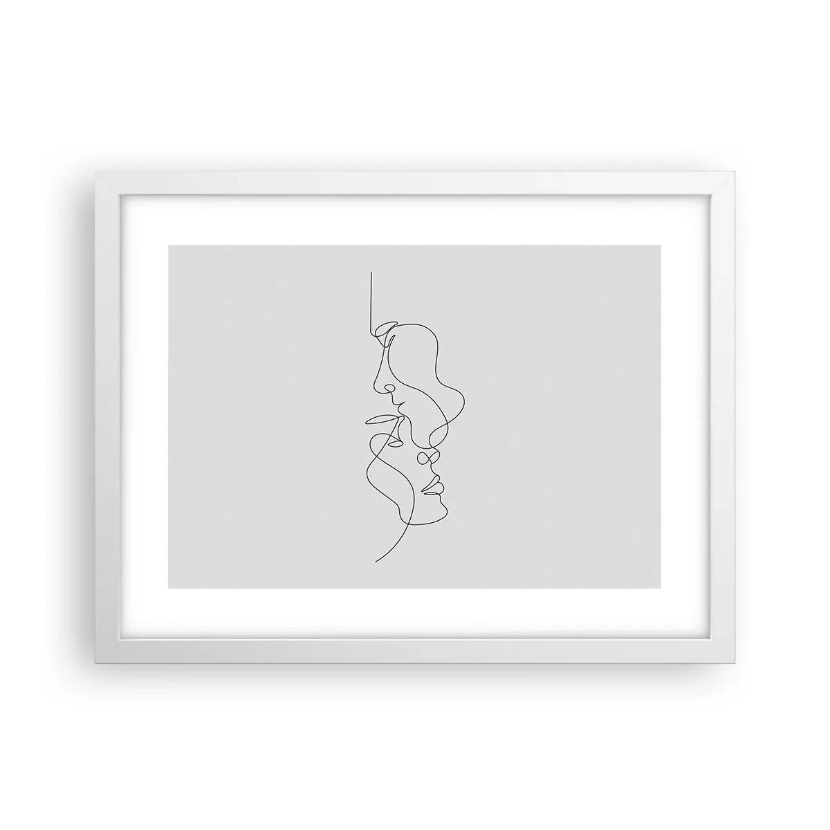 Poster in cornice bianca - Il calore dei desideri malinconici - 40x30 cm