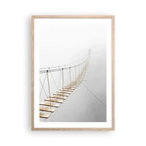 Poster in cornice rovere chiaro - Dove ti porta? - 50x70 cm