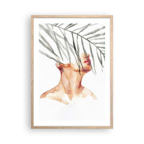 Poster in cornice rovere chiaro - Sentire il polso dei tropici - 50x70 cm