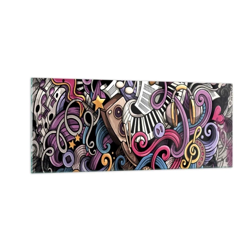 Quadro su vetro - Melodia complicata - 100x40 cm