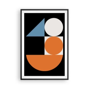 Poster in cornice nera - Composizione di figure - 61x91 cm