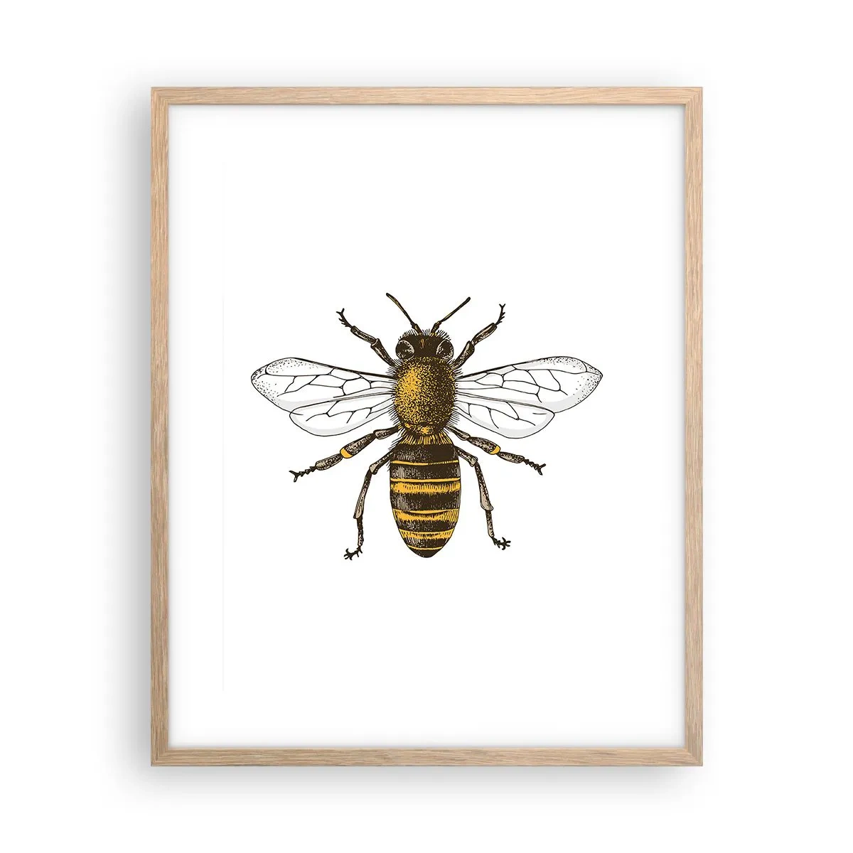 Poster in cornice rovere chiaro - Bella e buona - 40x50 cm