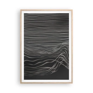 Poster in cornice rovere chiaro - Ritmo e accento - 70x100 cm