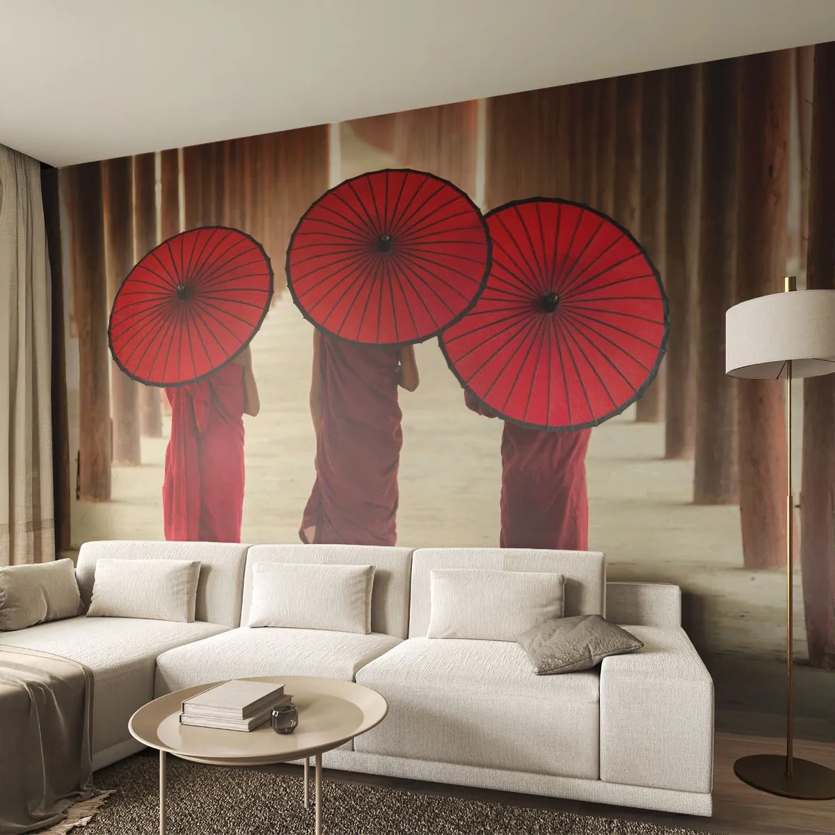 Fotomurali Premium Sand - In cammino verso la Terra Pura - Asia, Birmania, Donne - 400x280 cm