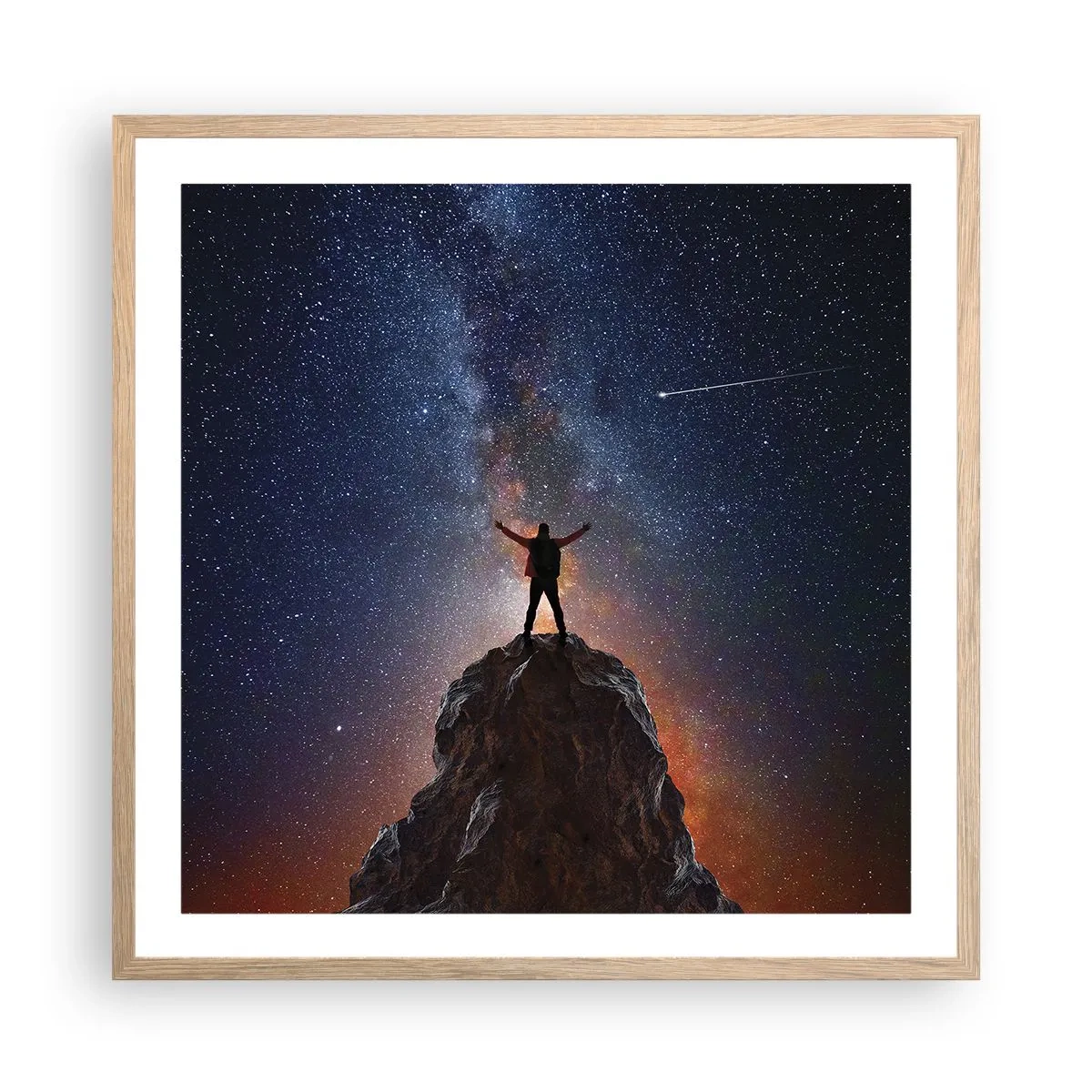 Poster in cornice rovere chiaro - La forza è con me! - 60x60 cm