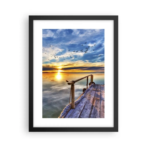 Poster in cornice nera - Il vento è andato a dormire - 30x40 cm