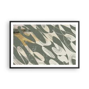 Poster in cornice nera - Astrazione ritmica - 91x61 cm