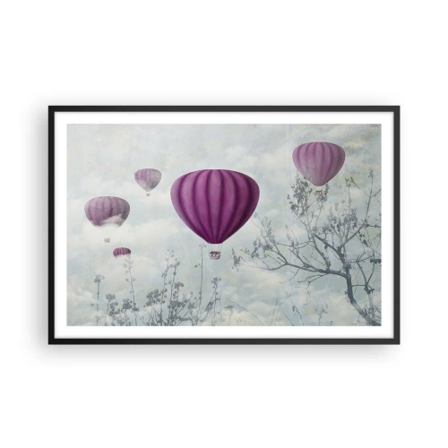 Poster in cornice nera - Come navi nel cielo - 91x61 cm