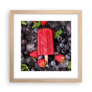 Poster in cornice rovere chiaro - Il sapore della calda estate - 30x30 cm