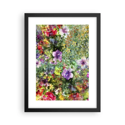 Poster in cornice nera - Perdersi nei fiori - 30x40 cm