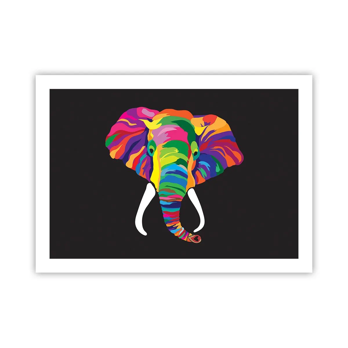 Poster - L'elefante che faceva il bagno nell'arcobaleno - 70x50 cm