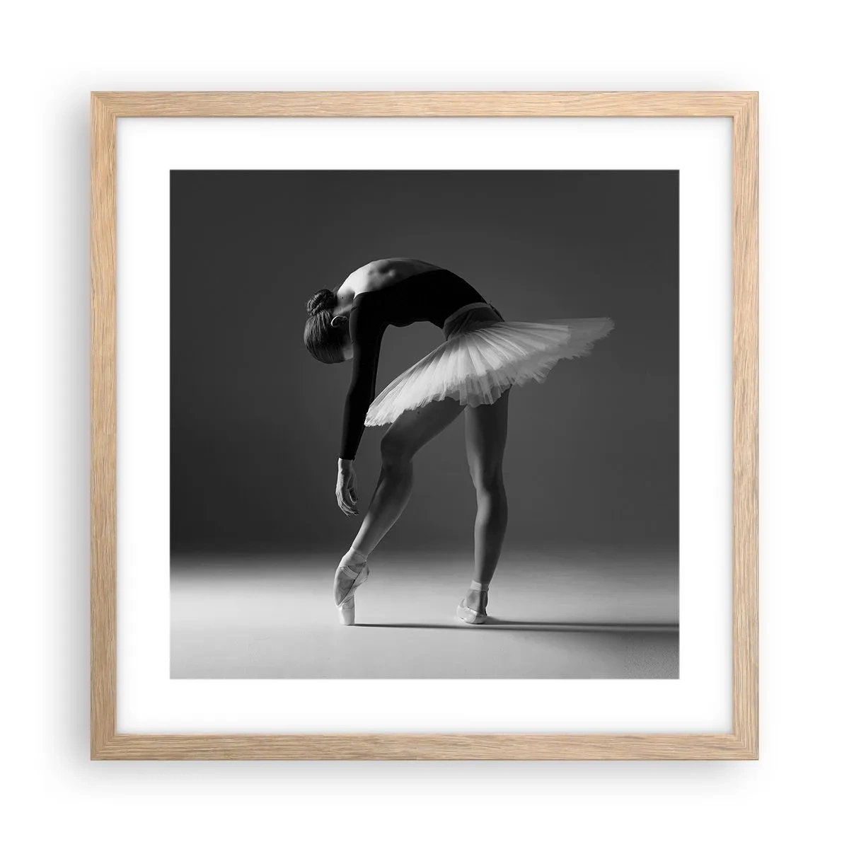 Poster in cornice rovere chiaro - Bella ballerina - 40x40 cm