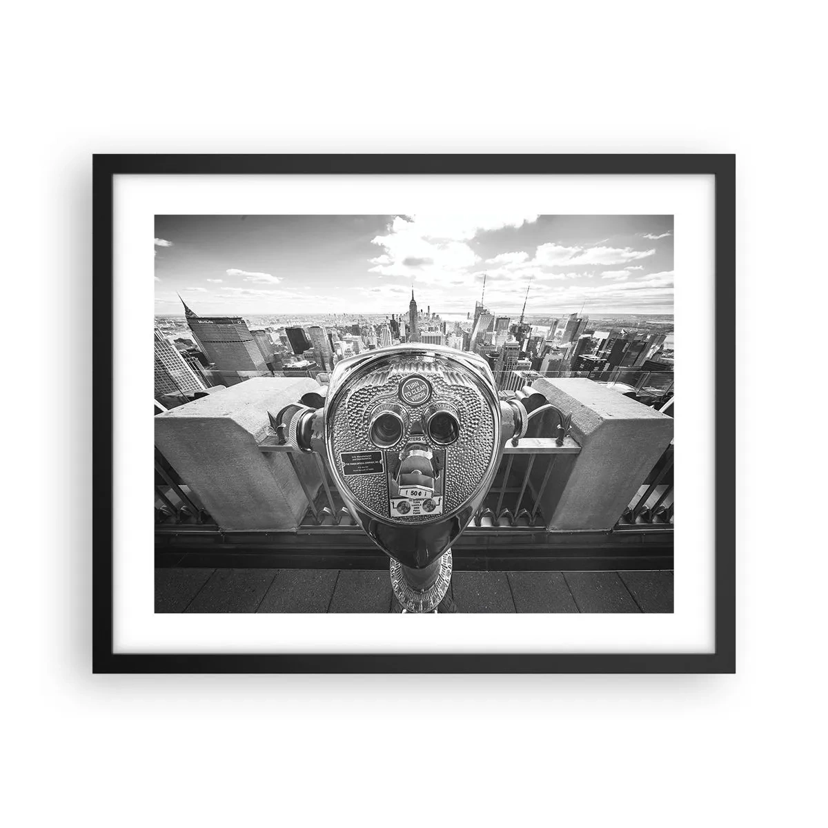 Poster in cornice nera - Il centro del mondo - 50x40 cm