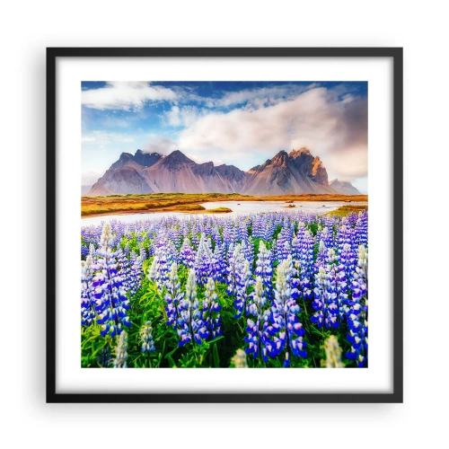 Poster in cornice nera - Forza e asprezza accanto alla mitezza - 50x50 cm