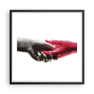 Poster in cornice nera - Insieme, sebbene diversi - 50x50 cm