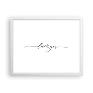 Poster in cornice bianca - Bianco e nero - 50x40 cm