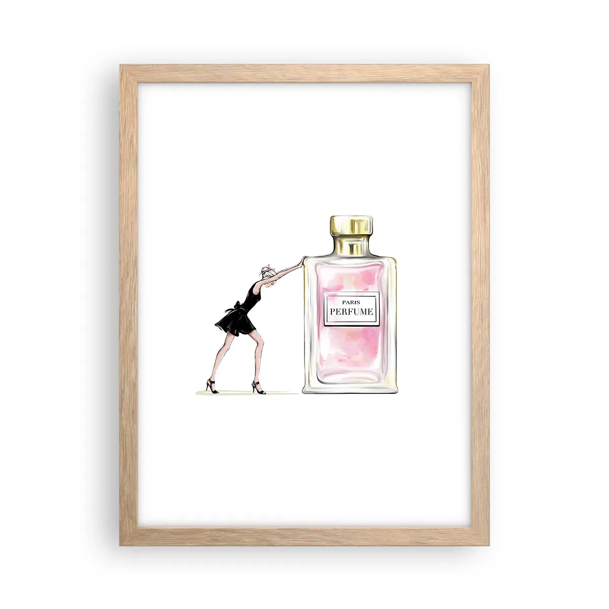 Poster in cornice rovere chiaro - L'essenza della femminilità - 30x40 cm