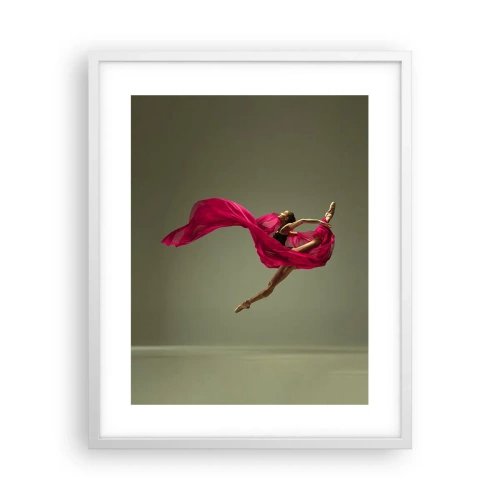 Poster in cornice bianca - Fiamma danzante - 40x50 cm