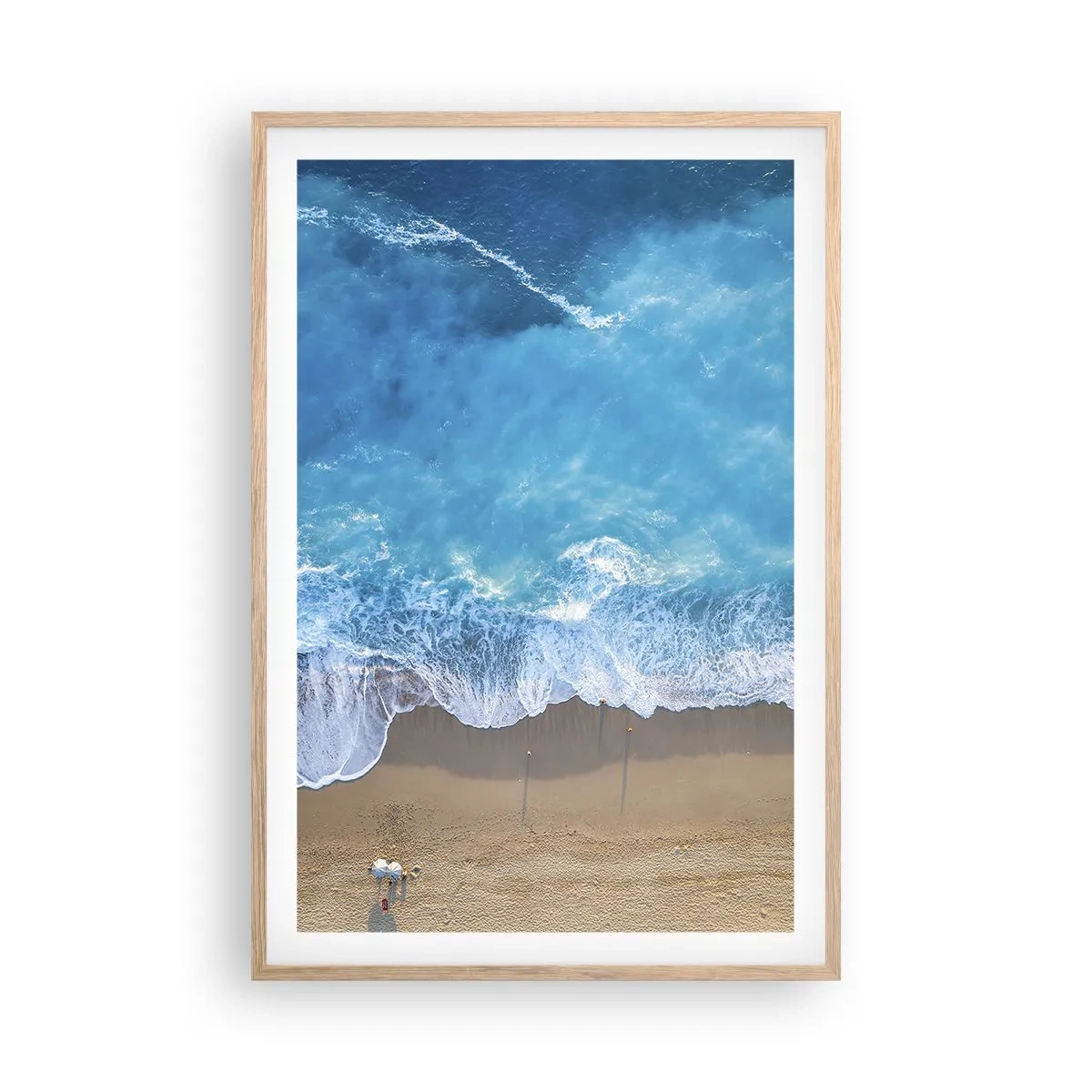 Poster in cornice rovere chiaro - La forza del blu - 61x91 cm