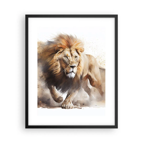 Poster in cornice nera - Il re si è mosso - 40x50 cm