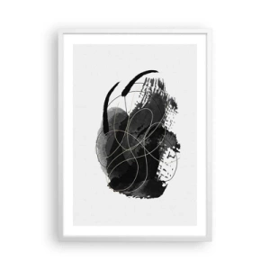 Poster in cornice bianca - Nato dal nero - 50x70 cm