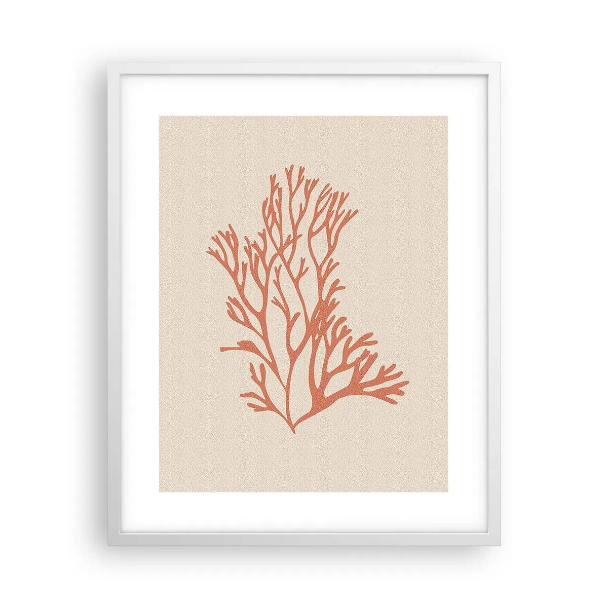 Poster in cornice bianca - Filigrana di corallo - 40x50 cm