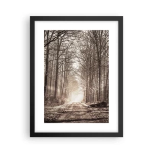Poster in cornice nera - La cattedrale del bosco - 30x40 cm