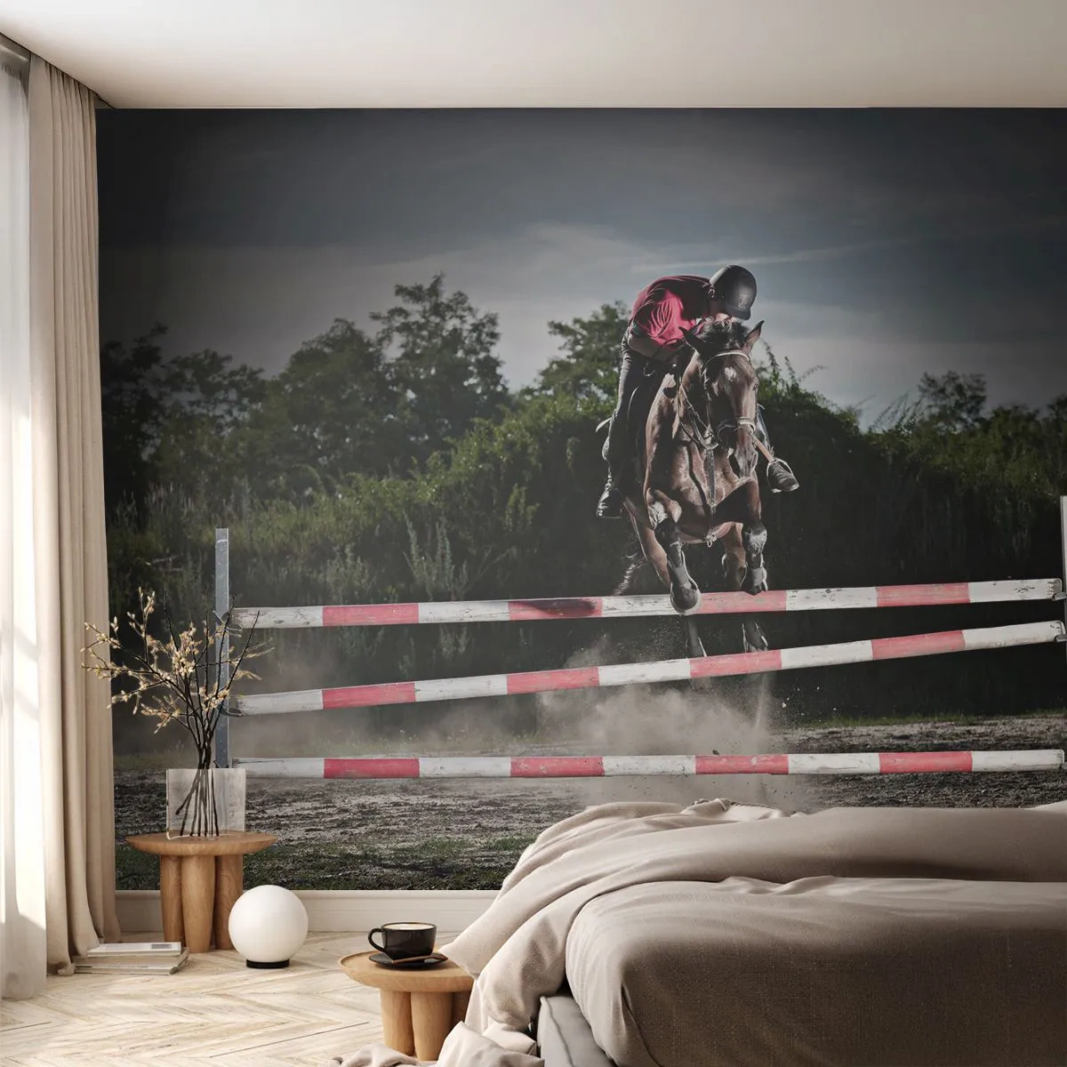 Fotomurali Premium Sand - Insieme fino alla vittoria - Animali, Cavallo, Sport - 350x256 cm