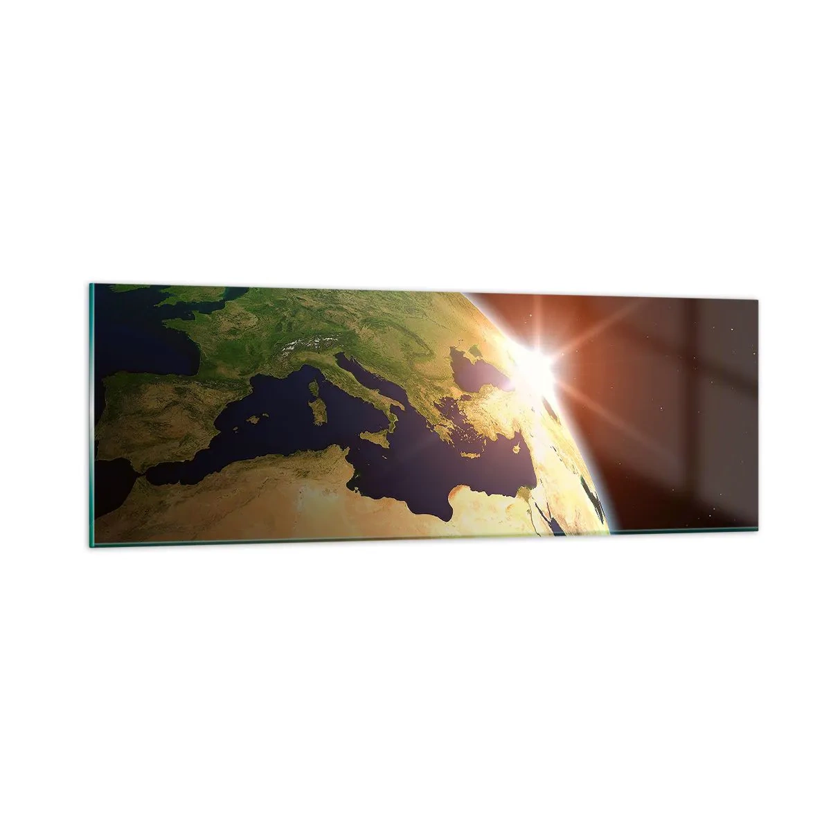 Quadro su vetro - Il sorgere del sole - 90x30 cm