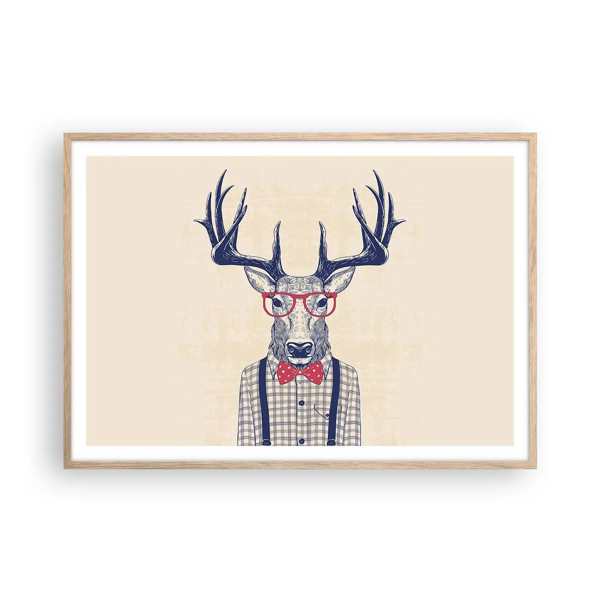 Poster in cornice rovere chiaro - Divertente stravaganza - 100x70 cm