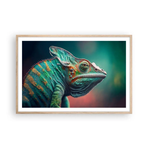 Poster in cornice rovere chiaro - Mi vedi? Non va bene... - 91x61 cm