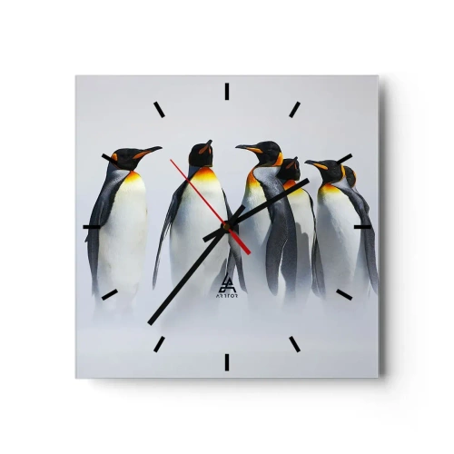 Orologio da parete - Orologio in Vetro - Incontro in abito da sera - 40x40 cm