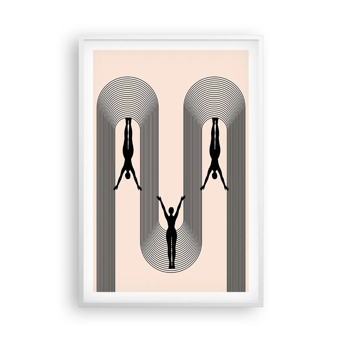 Poster in cornice bianca - Sottosopra - 61x91 cm