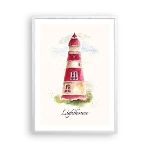 Poster in cornice bianca - Attorno è sempre bel tempo - 50x70 cm