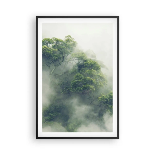 Poster in cornice nera - Avvolti dalla nebbia - 61x91 cm