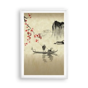 Poster in cornice bianca - Nel paese dei ciliegi in fiore - 61x91 cm