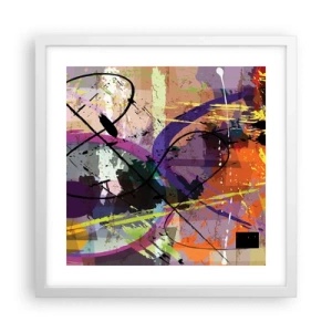 Poster in cornice bianca - Per la via diritta o tortuosa - 40x40 cm